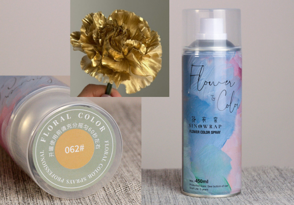 Фарба для квітів №062 золота (спрей 450 мл)