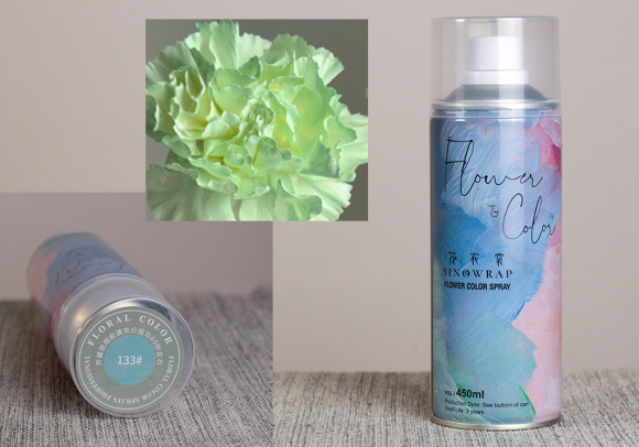 Фарба для квітів №133 мʼятна (спрей 450 мл) Фарба для квітів №133 мʼятна (спрей 450 мл)