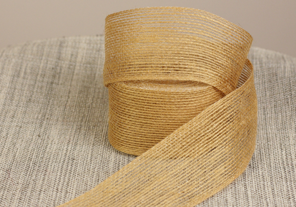 Стрічка з мішковини  (5 см *10 м), мокко (бежевий) (1рулон)