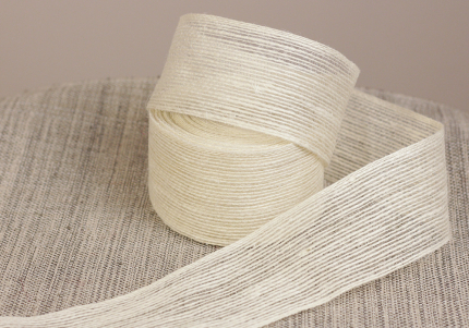 Стрічка з мішковини  (4 см *10 м), білий (1рулон)