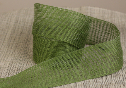 Стрічка з мішковини  (4 см *10 м), зелений (1рулон)
