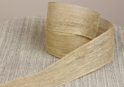 Стрічка з мішковини  (4 см *10 м), натуральний (1рулон)