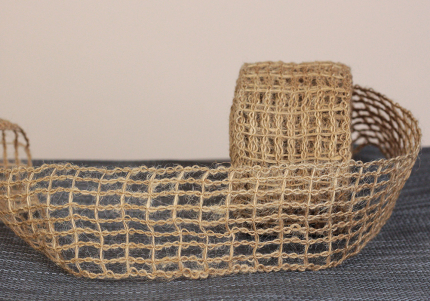 Стрічка з мішковини в'язана №126 (6.0 см *10 м), натуральний (1рулон) Стрічка з мішковини в'язана №126 (6.0 см *10 м), натуральний (1рулон)