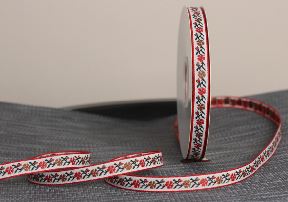 Стрічка з орнаментом №13 1,3см (23м)(1рулон)