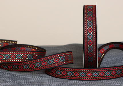 Стрічка з орнаментом №49 2,5см (23м)(1рулон)