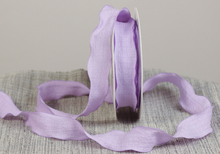 Стрічка "Хвиляста" (жатка) (2,5 см *9 м), бузковий (№031) (1рулон)