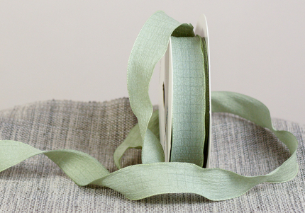 Стрічка "Хвиляста" (жатка) (2,5 см *9 м), оливковий  (№085) (1рулон)