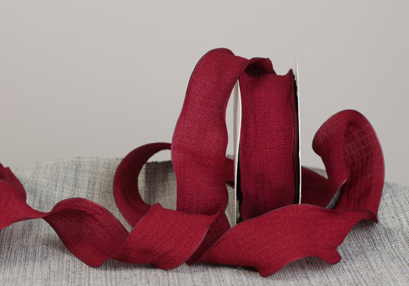 Стрічка "Хвиляста" (жатка) (4 см *9 м), бордовий (№11) (1рулон) Стрічка "Хвиляста" (жатка) (4 см *9 м), бордовий (№11) (1рулон)