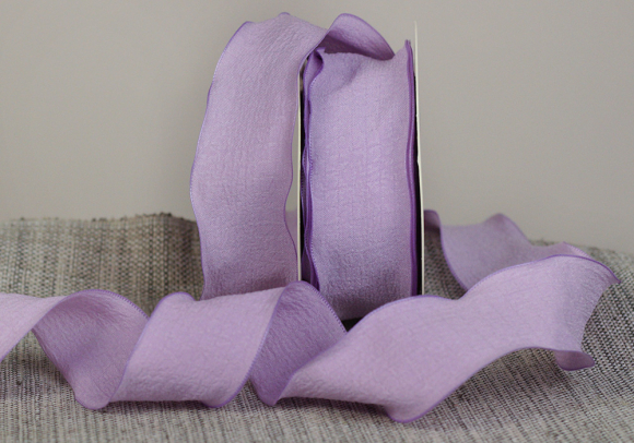 Стрічка "Хвиляста" (жатка) (4 см *9 м), бузковий (№031) (1рулон)