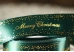 Атласна новорічна стрічка "Merry Christmas" Зірки зелена (2,5 см *23 м)(1рулон)