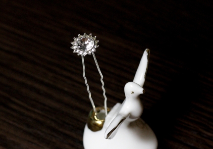 Заколка камінь (шпилька) U образна (20шт) (1упаковка)