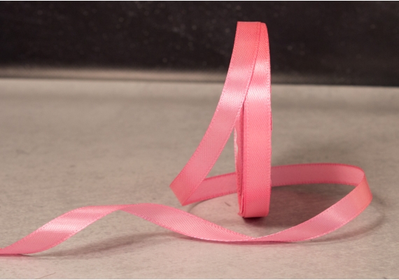 Стрічка атласна 1,2 см, рожевий насичений (№05)