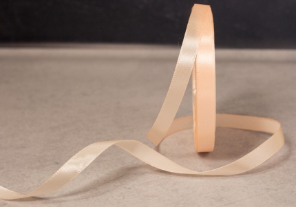 Стрічка атласна 1,2 см, ніжно-персиковий (№07)