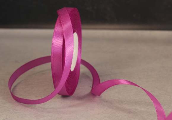 Стрічка атласна 0,9 см, пурпурний (фуксія) (№143)