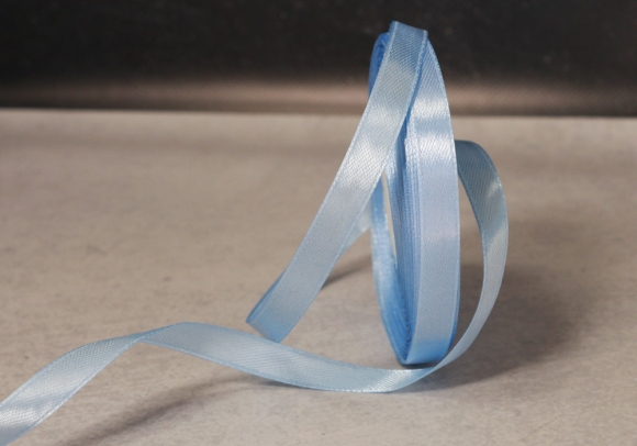 Стрічка атласна 0,9 см, блакитний (№20)