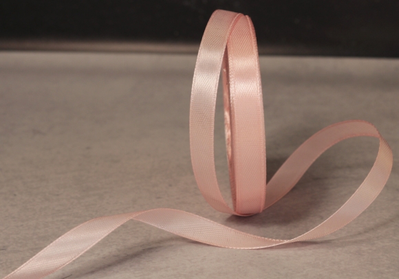 Стрічка атласна 0,9 см, рожево-золотий (№41)
