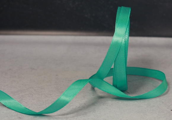 Стрічка атласна 0,9 см, нефритовий (№54)