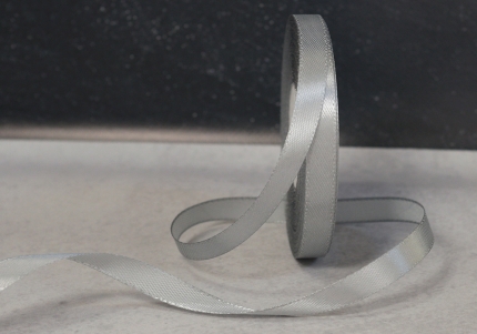 Стрічка атласна 1,2 см, срібний (№59)
