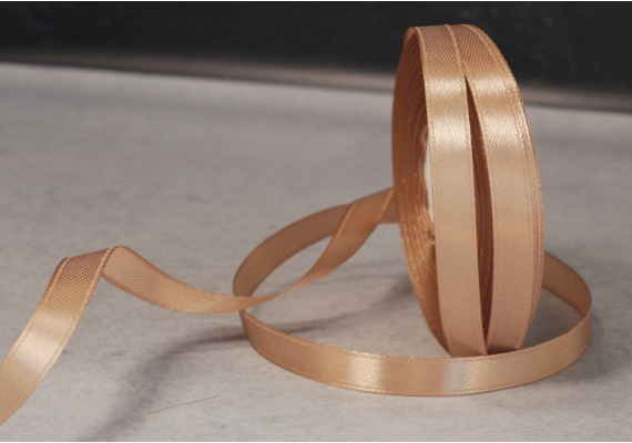 Стрічка атласна 0,6 см, кавовий (№67)