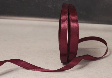 Стрічка атласна 0,9 см, вишневий (№83)