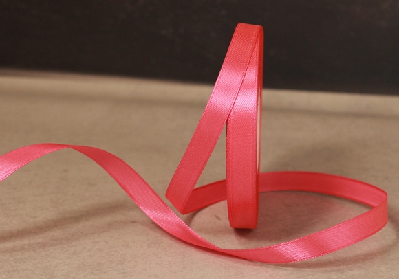 Стрічка атласна 0,6 см, світло-малиновий (№89)