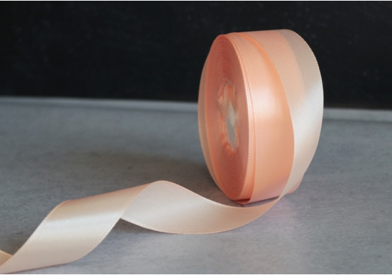 Стрічка атласна 2,5 см, ніжно-персиковий (№07) Стрічка атласна 2,5 см, ніжно-персиковий (№07)