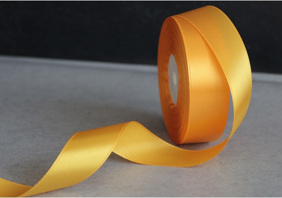 Стрічка атласна 2,5 см,  світло-помаранчевий (№112)