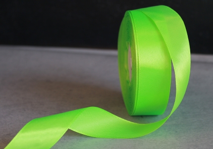 Стрічка атласна 2,5 см *33м,  салатовий ( електирик ) (№167)