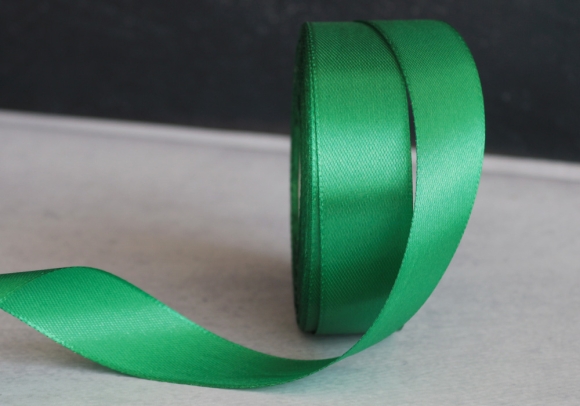 Стрічка атласна 2 см, зелений (теплий) (№19)