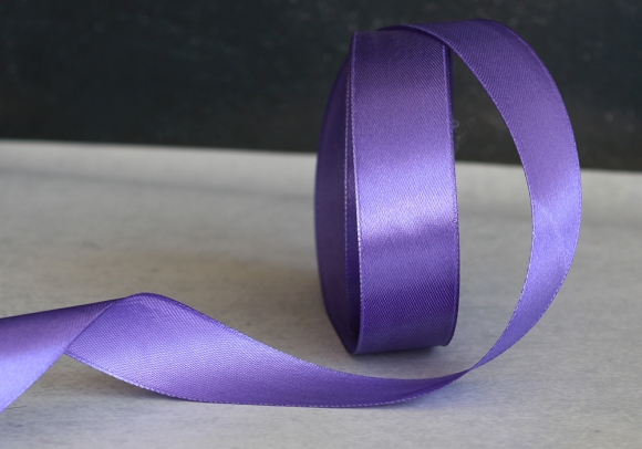 Стрічка атласна 2,5 см,  фіолетовий (№201)