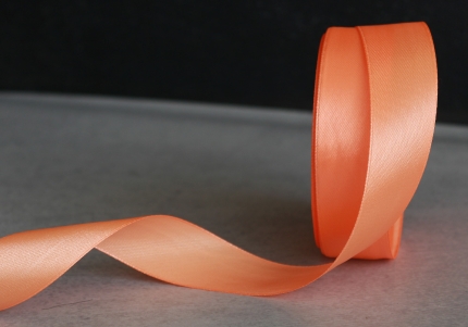 Стрічка атласна 2 см, персиковий (насичений) (№22)