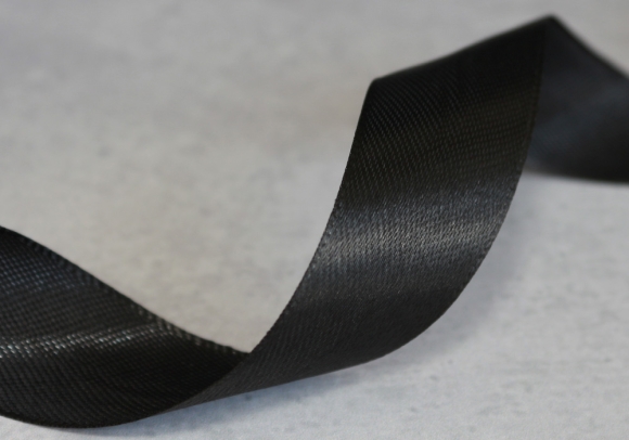 Стрічка атласна 1,2 см, чорний (№39)