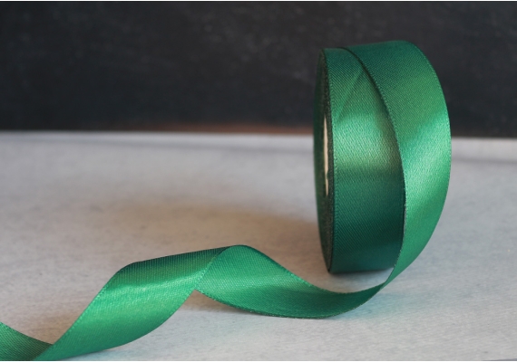 Стрічка атласна 2,5 см,  зелений (№73)