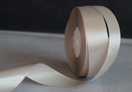 Стрічка атласна 2,5 см *33м,  сірий (теплий) (№99)