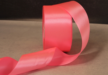 Стрічка атласна 7,5 см, рожевий насичений (№05)