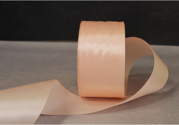 Стрічка атласна 7,5 см, ніжно-персиковий (№07) Стрічка атласна 7,5 см, ніжно-персиковий (№07)