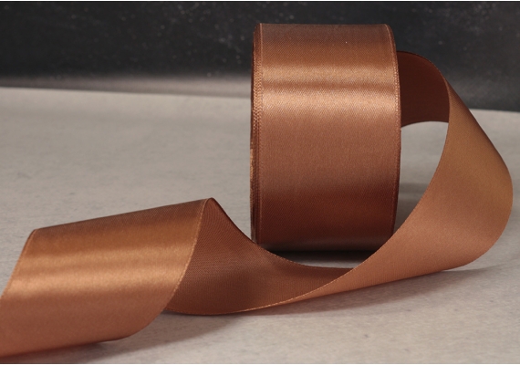 Стрічка атласна 4 см, коричневий (теплий) (№106) Стрічка атласна 4 см, коричневий (теплий) (№106)