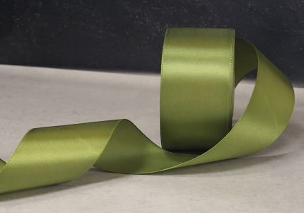 Стрічка атласна 5 см *33м, травнево-зелений (№108)