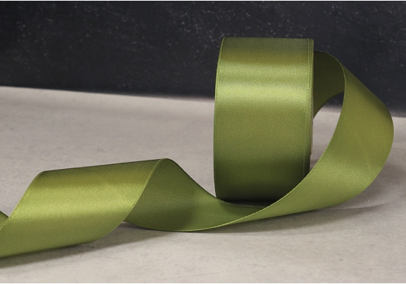 Стрічка атласна 5 см, травнево-зелений (№108)