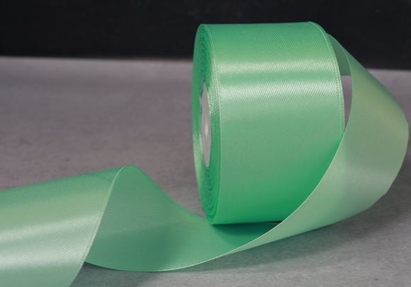 Стрічка атласна 5 см, м'ятний (№128)