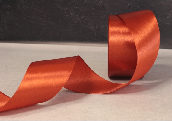 Стрічка атласна 5 см, терракотивий (коричневий) (№139)