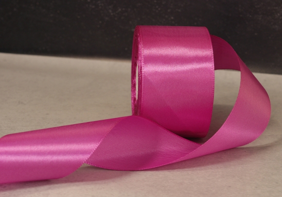 Стрічка атласна 5 см, пурпурний ( фуксія ) (№143)