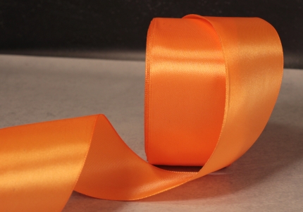 Стрічка атласна 5 см, помаранчевий (№151)