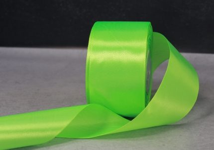 Стрічка атласна 5 см *33м, салатовий ( електирик ) (№167)