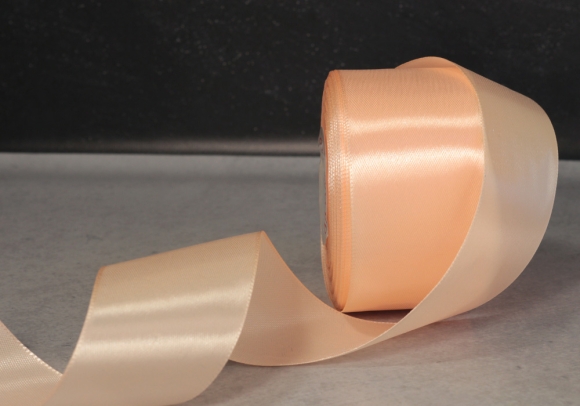 Стрічка атласна 4 см, світло-персиковий (№168).