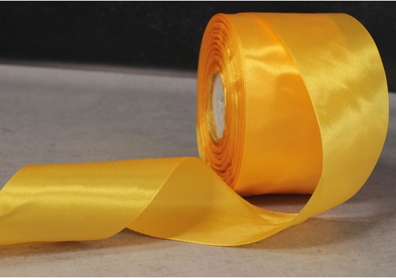 Стрічка атласна 5 см, золотисто-жовтий (№17) Стрічка атласна 5 см, золотисто-жовтий (№17)