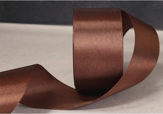 Стрічка атласна 5 см, шоколадний (№177)