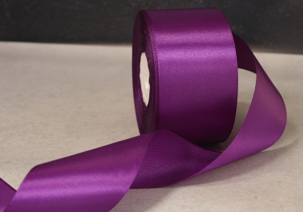 Стрічка атласна 7,5 см, пурпурно-фіолетовий (№182)