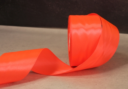 Стрічка атласна 5 см *33м, помаранчевий (№23)