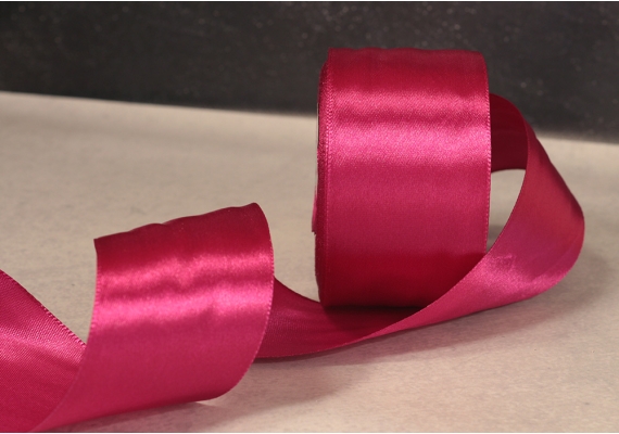 Стрічка атласна 7,5 см, темно-малиновий (№28) Стрічка атласна 7,5 см, темно-малиновий (№28)